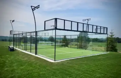 Panorama Forte padel court night lighting