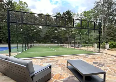 Panorama padel court exterior